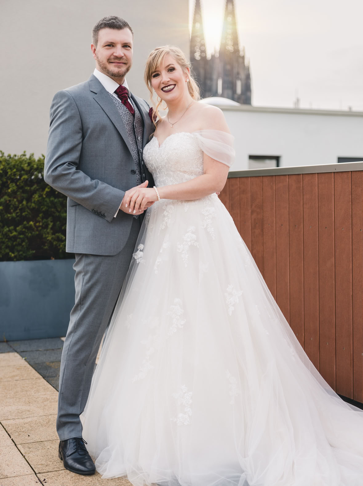 Brautpaar in Suite im Marriott Hotel Köln