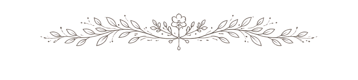 Schwarz-weiße Zeichnung einer stilisierten Sonne mit Strahlen, umgeben von dekorativen Linien und Blättern.